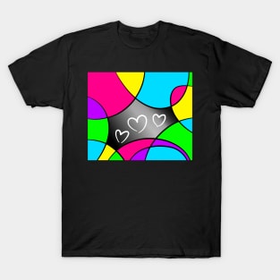 Rainbow heart pattern T-Shirt